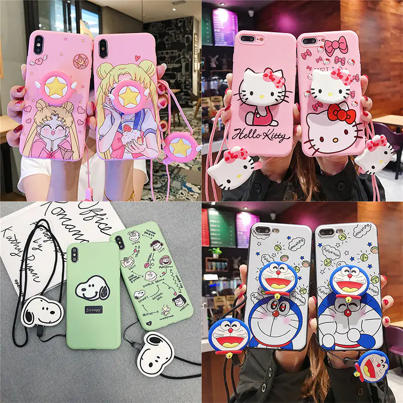 📱 Cute Snoopy Phone Case | 3D Stand & Full Protection 💖