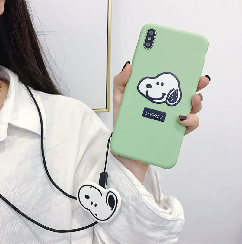 📱 Cute Snoopy Phone Case | 3D Stand & Full Protection 💖