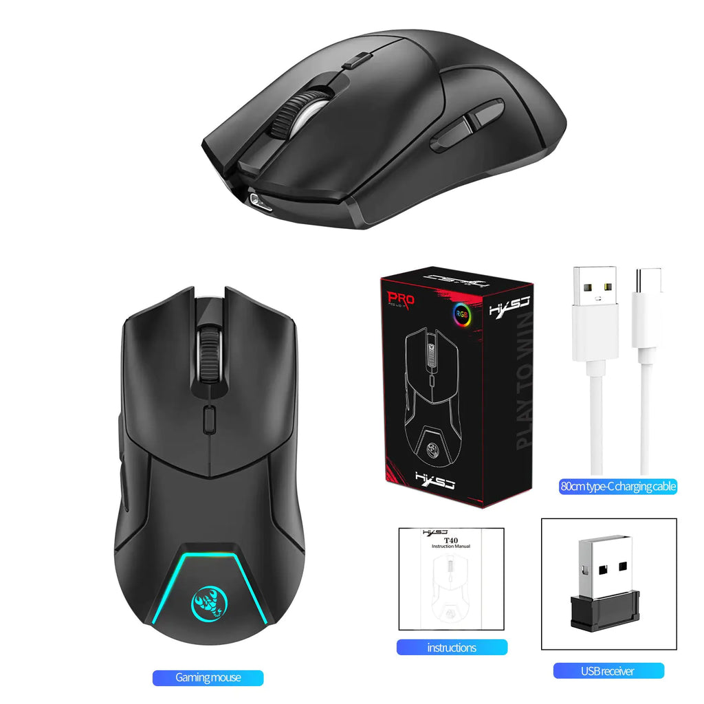 🖱️ HXSJ 2.4G Wireless Gaming Mouse | Silent Click & 4000 DPI Precision ⚡