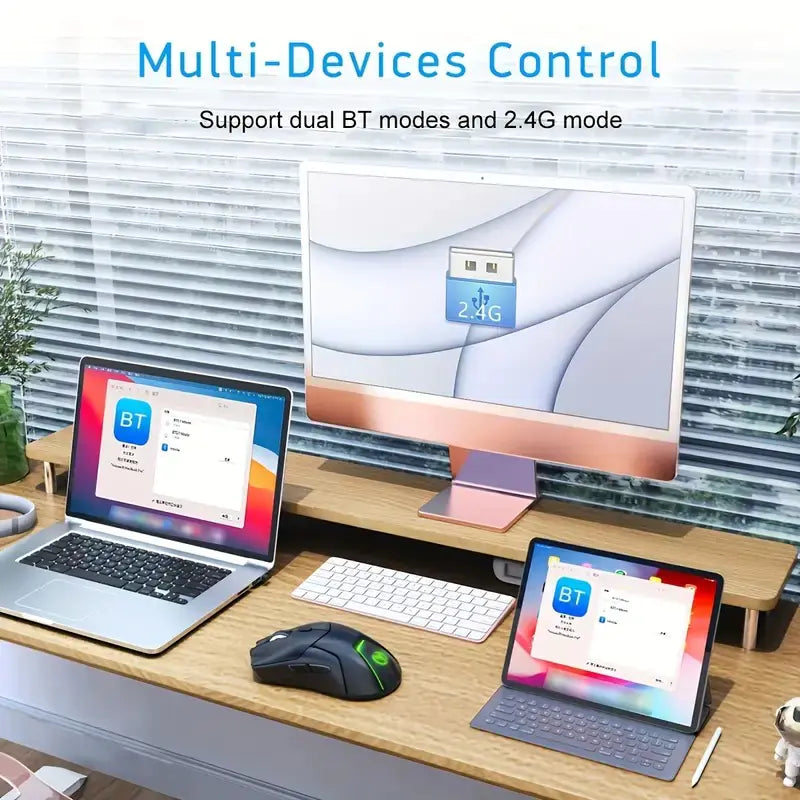 🖱️ HXSJ 2.4G Wireless Gaming Mouse | Silent Click & 4000 DPI Precision ⚡