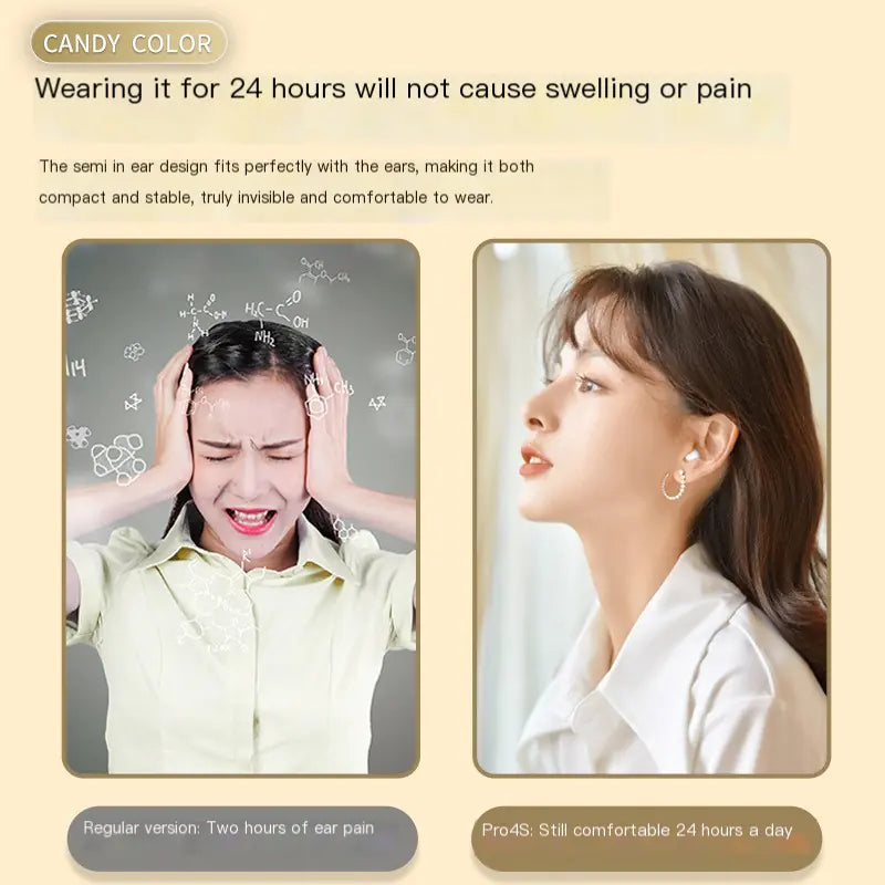 🎧 Mini Pro4SS Wireless Earbuds | Invisible Design & Crystal-Clear Sound ✨