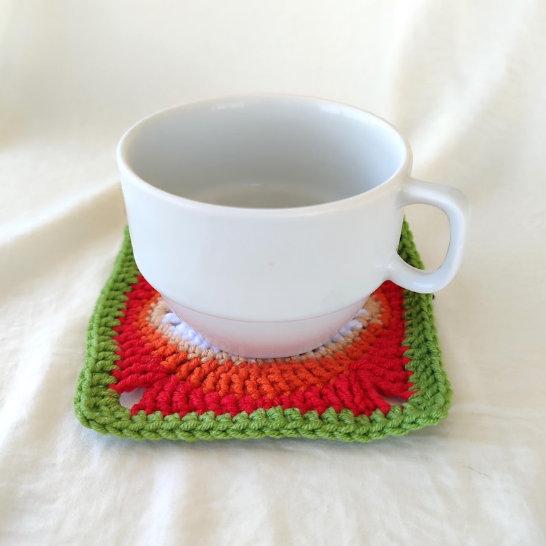 Handmade Evil Eye Crochet Coaster Set