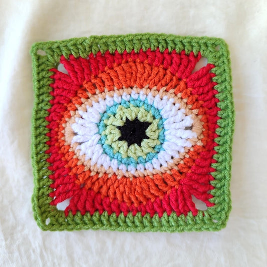Handmade Evil Eye Crochet Coaster Set