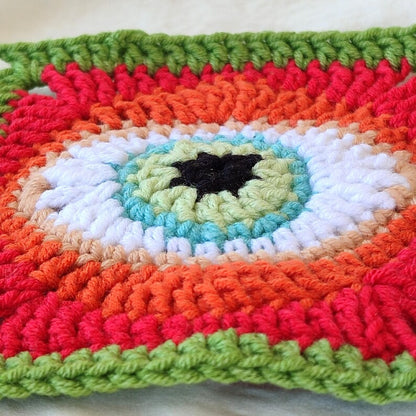 Handmade Evil Eye Crochet Coaster Set