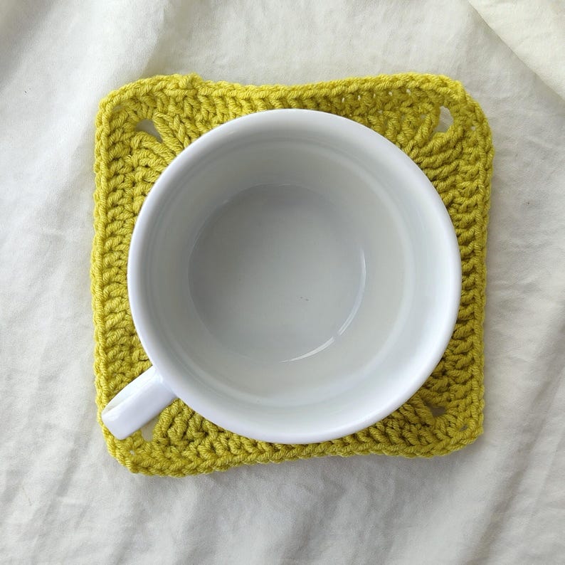 Handmade Yin Yang Crochet Coaster Set