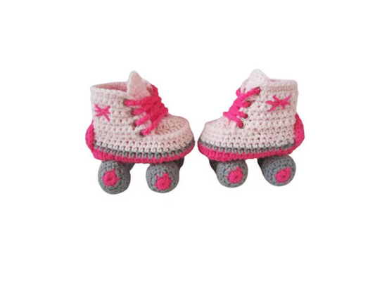 Crochet Baby Roller Skate shoes
