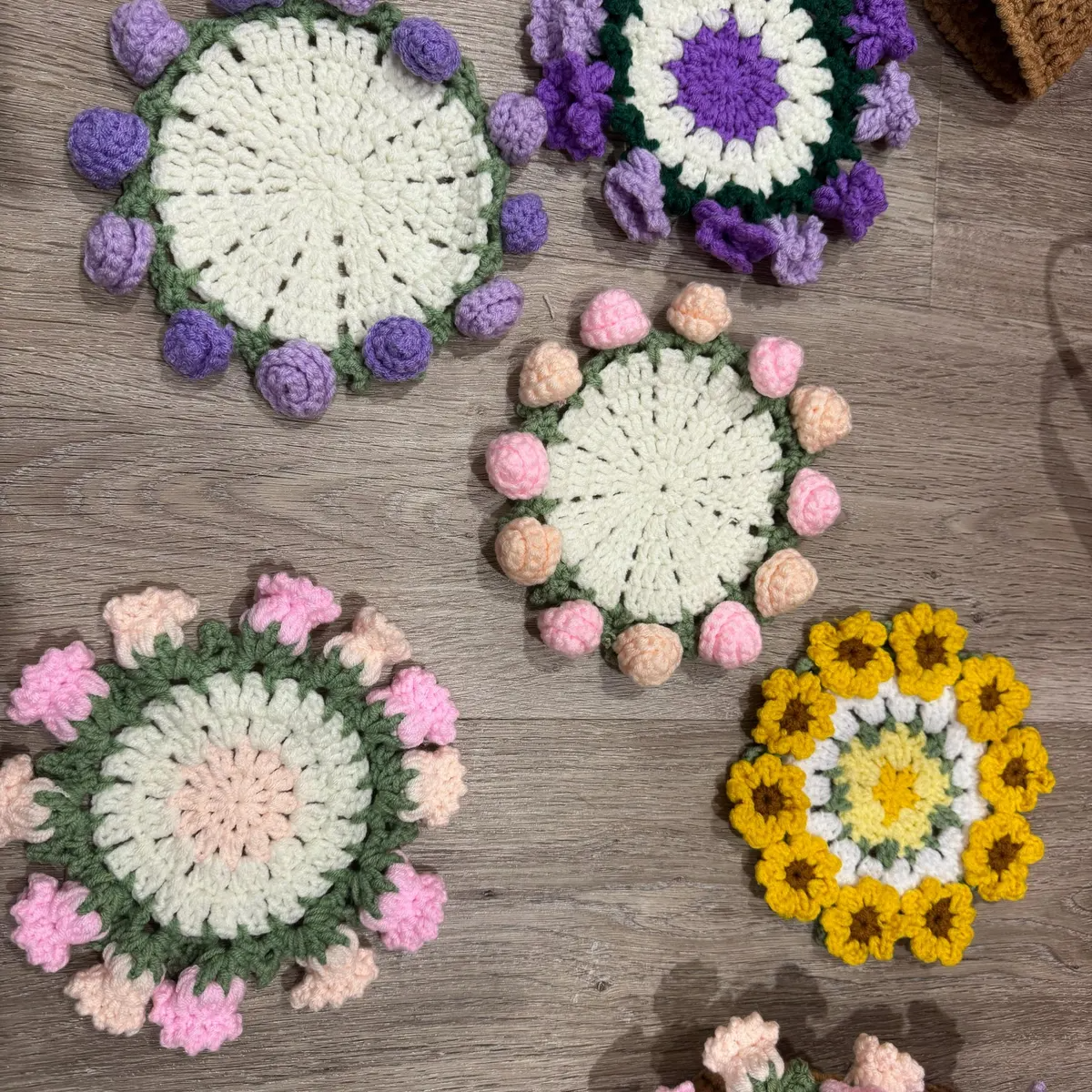 Handmade Crochet Coaster (Pack of 4)
