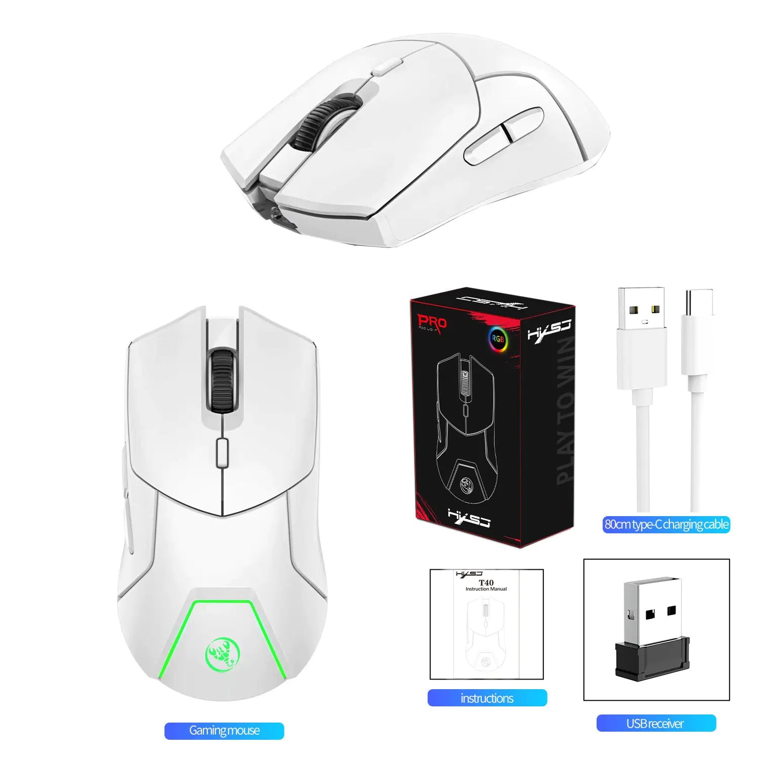 🖱️ HXSJ 2.4G Wireless Gaming Mouse | Silent Click & 4000 DPI Precision ⚡