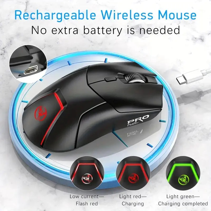 🖱️ HXSJ 2.4G Wireless Gaming Mouse | Silent Click & 4000 DPI Precision ⚡